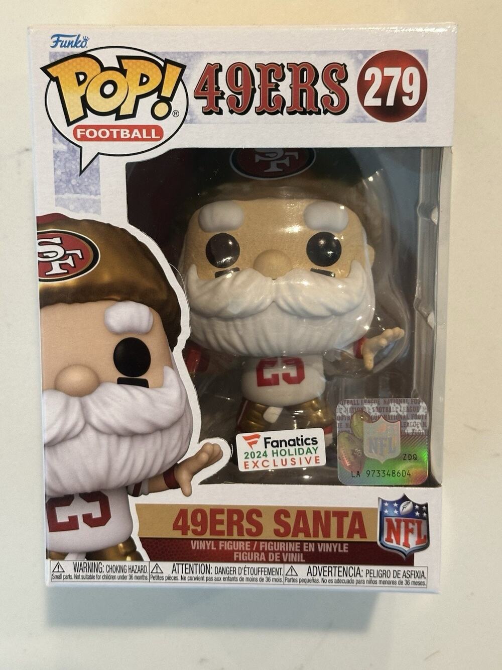 Funko POP! NFL San Francisco 49ers Santa #279 Fanatics 2024 Holiday Ex. #2